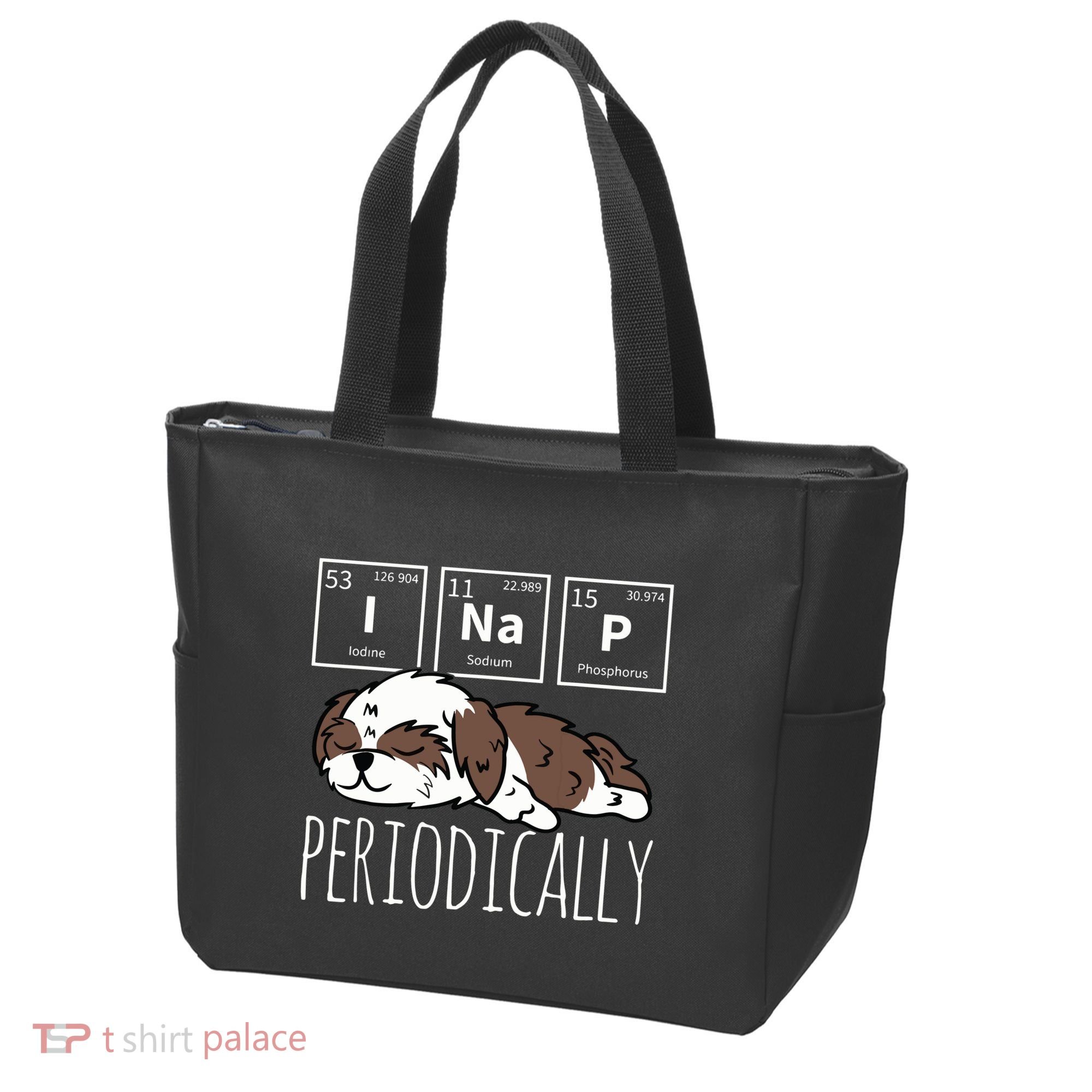 Funny Science I NAP Periodic Table Meme Meh Shih Tzu Dog Tote Bag