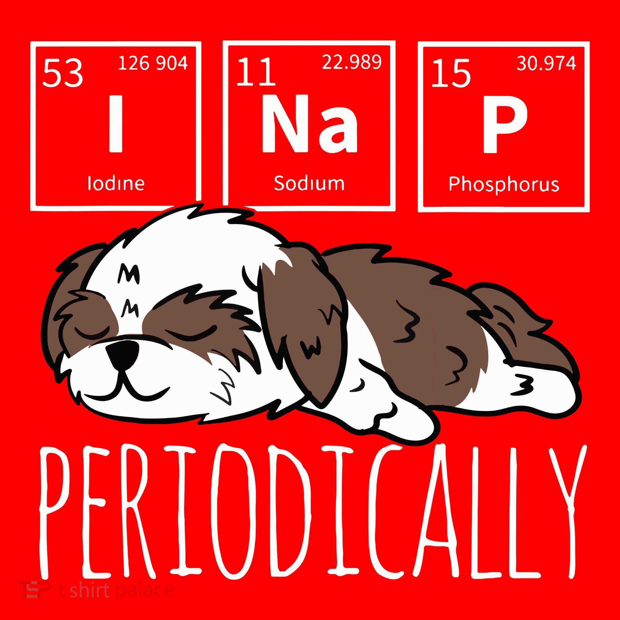 Funny Science I NAP Periodic Table Meme Meh Shih Tzu Dog Santa Hat