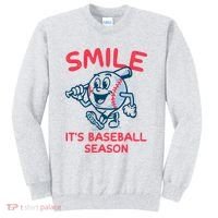 Funny Smile ItS Baseball Season Wo Sweatshirt thumb 0