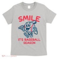 Funny Smile ItS Baseball Season Wo T-Shirt thumb 0