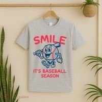 Funny Smile ItS Baseball Season Wo T-Shirt thumb 2