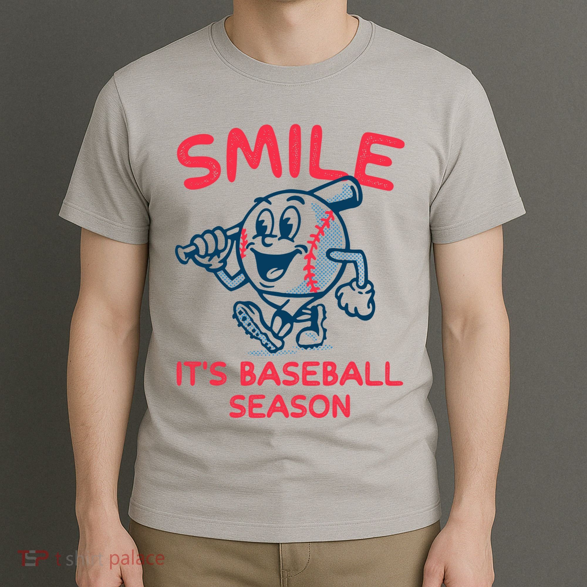 Funny Smile ItS Baseball Season Wo T-Shirt
