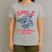 Funny Smile ItS Baseball Season Wo T-Shirt thumb 4