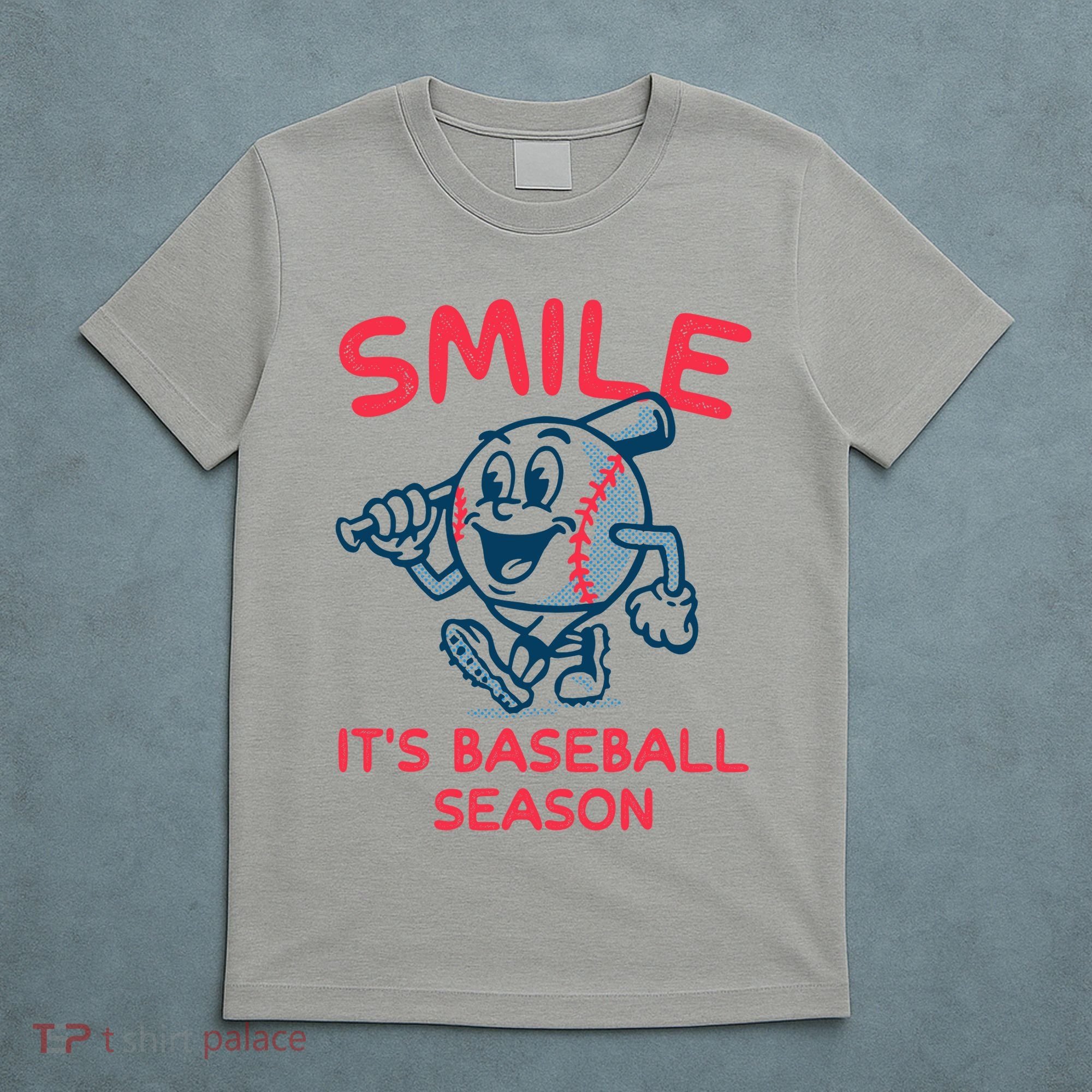 Funny Smile ItS Baseball Season Wo T-Shirt