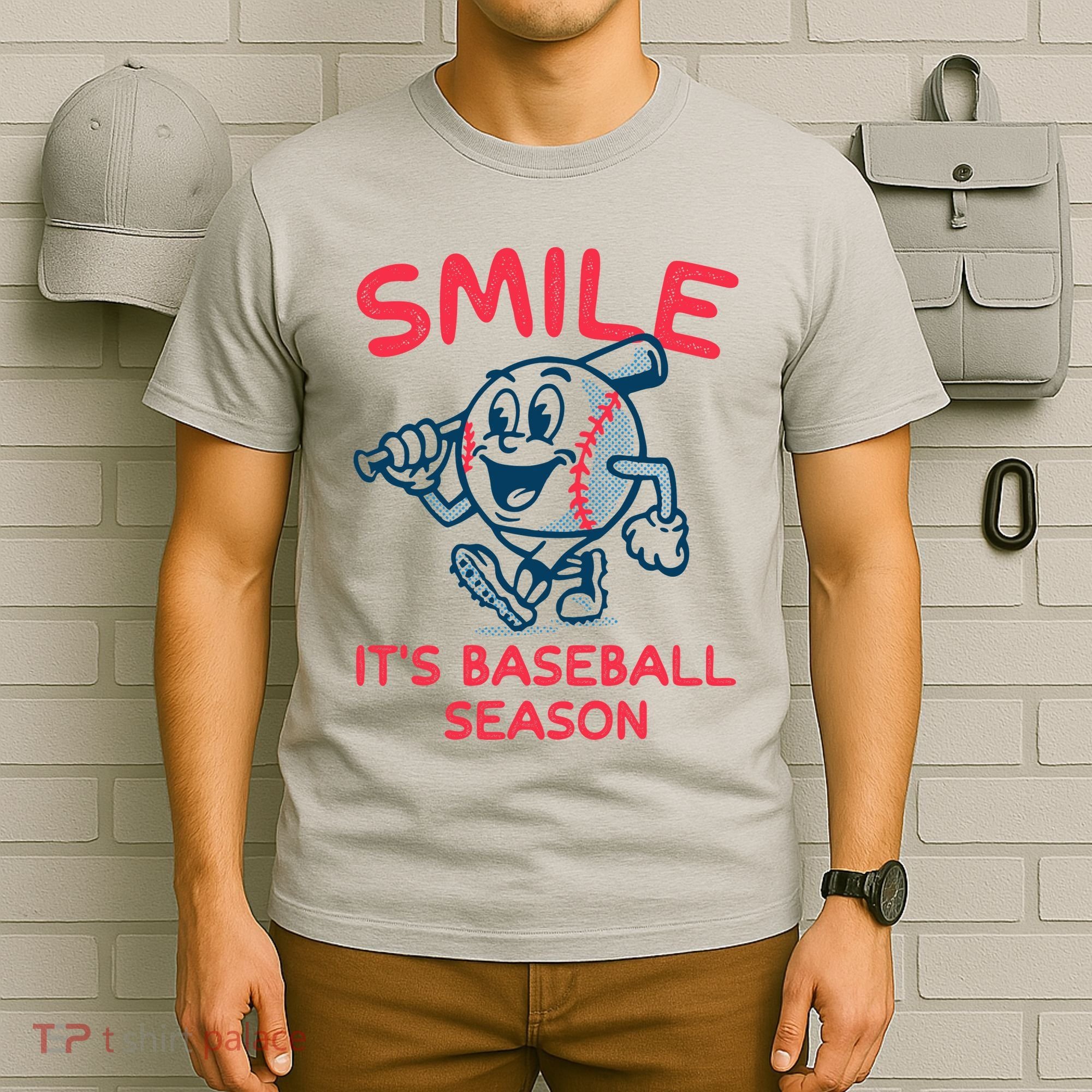 Funny Smile ItS Baseball Season Wo T-Shirt