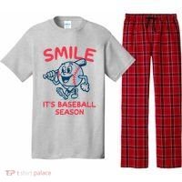 Funny Smile ItS Baseball Season Wo Pajama Set thumb 0