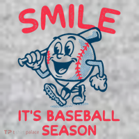 Funny Smile ItS Baseball Season Wo Kids Sweatshirt thumb 2
