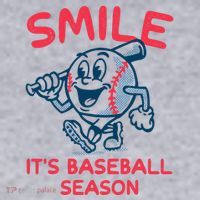 Funny Smile ItS Baseball Season Wo Women's Sweatshirt thumb 2