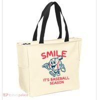Funny Smile ItS Baseball Season Wo Tote Bag thumb 2