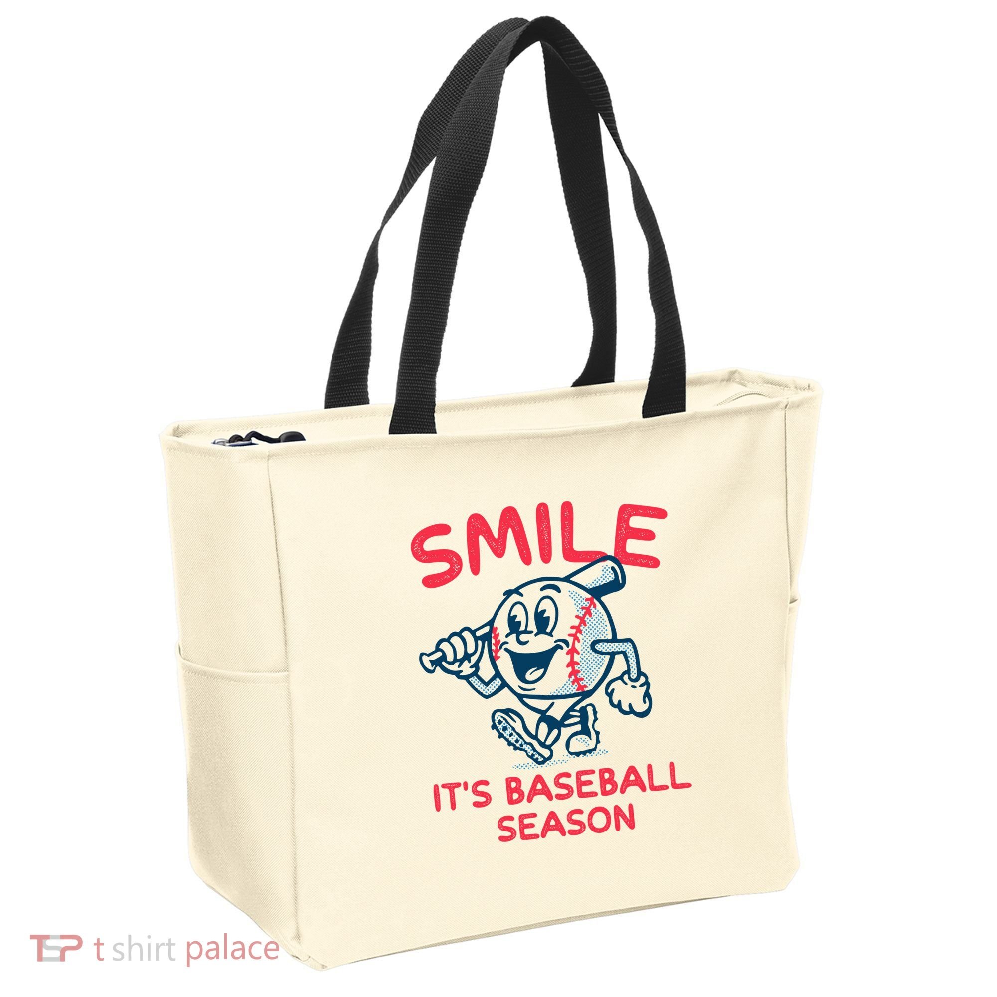 Funny Smile ItS Baseball Season Wo Tote Bag