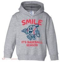 Funny Smile ItS Baseball Season Wo Toddler Hoodie thumb 0