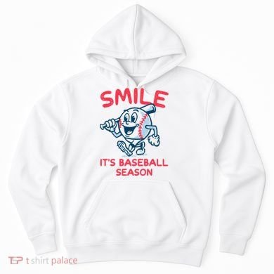 Funny Smile ItS Baseball Season Wo Hoodie