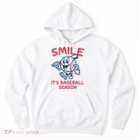 Funny Smile ItS Baseball Season Wo Hoodie thumb 0