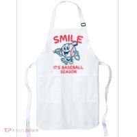 Funny Smile ItS Baseball Season Wo Apron thumb 0