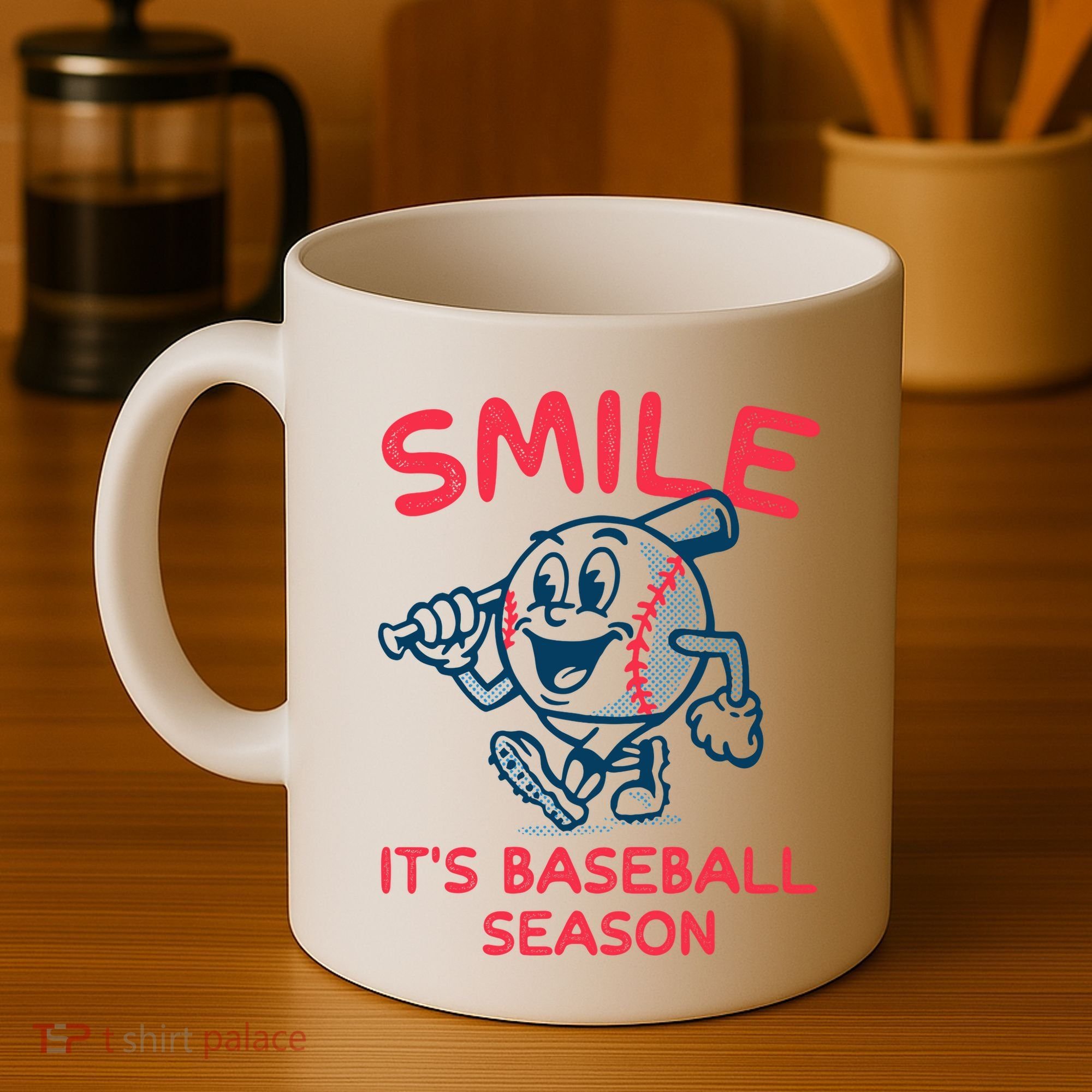 Funny Smile ItS Baseball Season Wo Coffee Mug
