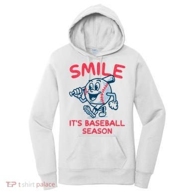 Funny Smile ItS Baseball Season Wo Women's Hoodie