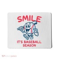 Funny Smile ItS Baseball Season Wo Mousepad thumb 0