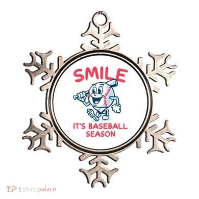 Funny Smile ItS Baseball Season Wo Ornament