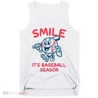 Funny Smile ItS Baseball Season Wo Tank Top thumb 0