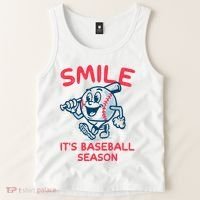 Funny Smile ItS Baseball Season Wo Tank Top thumb 2