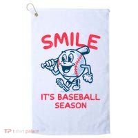 Funny Smile ItS Baseball Season Wo Golf Towel thumb 0