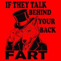 Funny Sayings If They Talk Behind Your Back Fart Wolf Santa Hat thumb 1