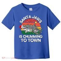 Funny Santa Jaws Shark Christmas Lights Sharkmas Xmas Retro Great Gift Toddler T-Shirt thumb 0