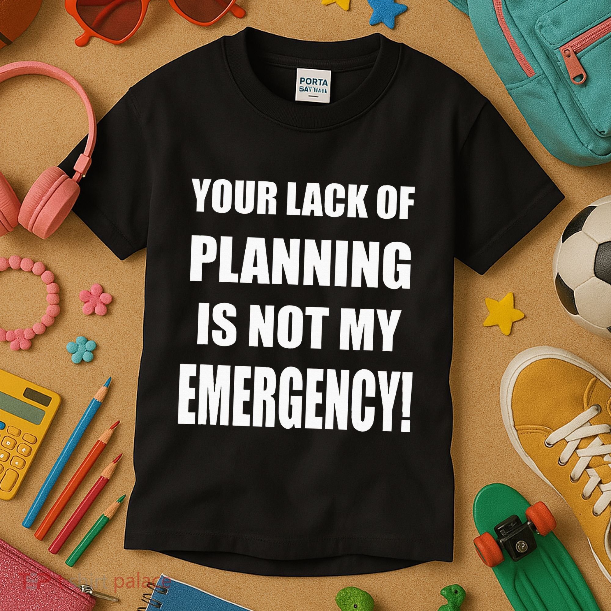 Funny Sarcastic Job & Workplace Lack Of Planning Emergency Kids T-Shirt