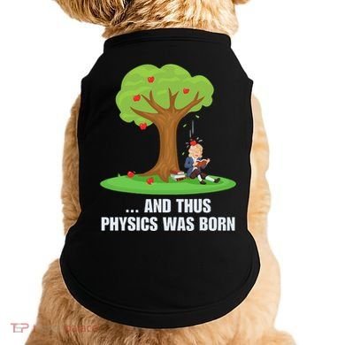 Funny Science Joke Apple Falling On Isaac Newton Physics Fun Doggie Tank