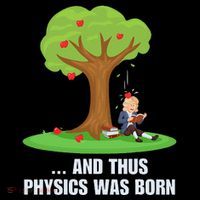 Funny Science Joke Apple Falling On Isaac Newton Physics Fun USA-Made Doggie Bandana thumb 2