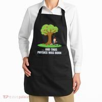 Funny Science Joke Apple Falling On Isaac Newton Physics Fun Apron thumb 2