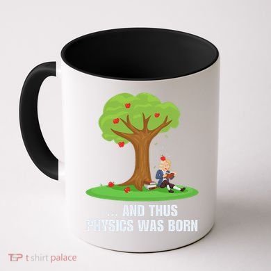 Funny Science Joke Apple Falling On Isaac Newton Physics Fun Coffee Mug