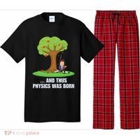 Funny Science Joke Apple Falling On Isaac Newton Physics Fun Pajama Set thumb 0