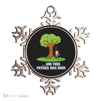 Funny Science Joke Apple Falling On Isaac Newton Physics Fun Ornament