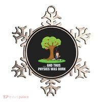 Funny Science Joke Apple Falling On Isaac Newton Physics Fun Ornament thumb 0