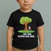 Funny Science Joke Apple Falling On Isaac Newton Physics Fun Toddler T-Shirt thumb 2