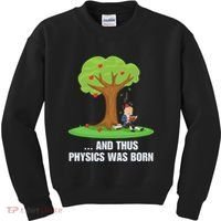 Funny Science Joke Apple Falling On Isaac Newton Physics Fun Kids Sweatshirt thumb 0