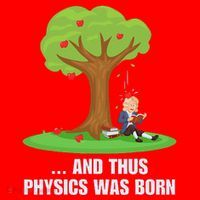 Funny Science Joke Apple Falling On Isaac Newton Physics Fun Santa Hat thumb 1