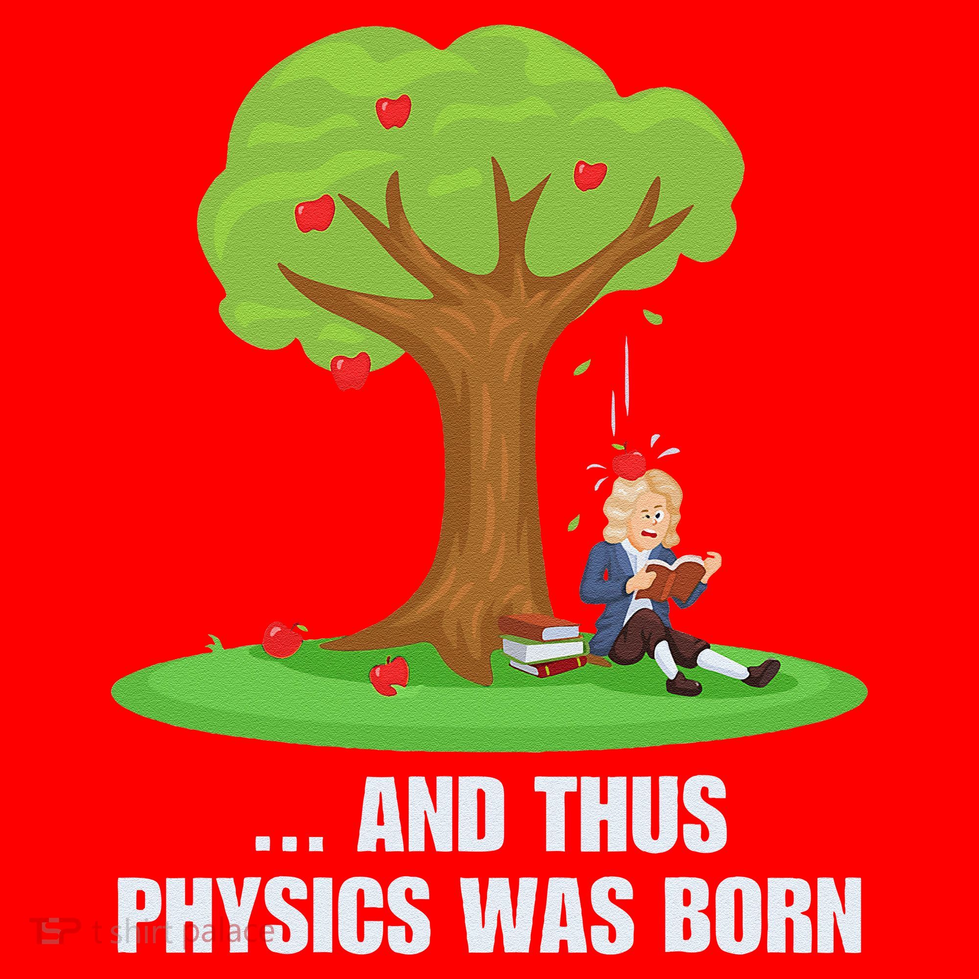 Funny Science Joke Apple Falling On Isaac Newton Physics Fun Santa Hat