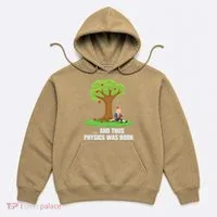 Funny Science Joke Apple Falling On Isaac Newton Physics Fun Hoodie thumb 0