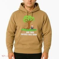 Funny Science Joke Apple Falling On Isaac Newton Physics Fun Hoodie thumb 2