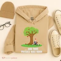 Funny Science Joke Apple Falling On Isaac Newton Physics Fun Hoodie thumb 4