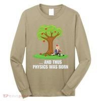 Funny Science Joke Apple Falling On Isaac Newton Physics Fun Long Sleeve Shirt thumb 0