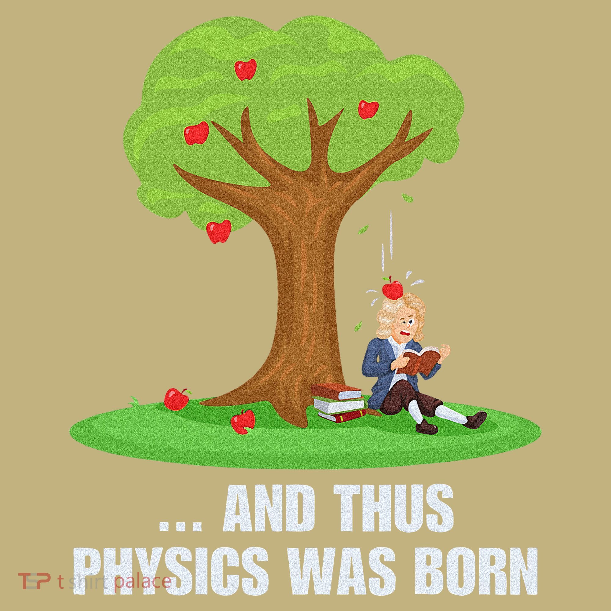 Funny Science Joke Apple Falling On Isaac Newton Physics Fun Sweatshirt