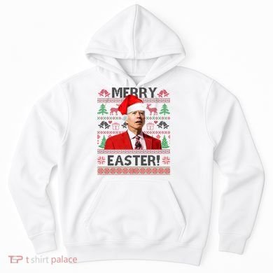 Funny Santa Joe Biden Merry Easter Ugly Christmas Hoodie