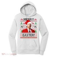 Funny Santa Joe Biden Merry Easter Ugly Christmas Women's Hoodie thumb 0