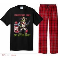 Funny Strawberry Jams But My Sig Don't Meme Frog Cowboy Pajama Set thumb 0