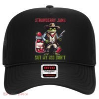 Funny Strawberry Jams But My Sig Don't Meme Frog Cowboy Hat thumb 0