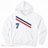 France Soccer Jersey Number 7 French Team Flag Hoodie thumb 0