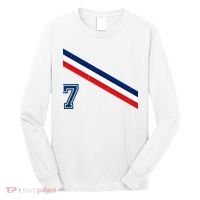 France Soccer Jersey Number 7 French Team Flag Long Sleeve Shirt thumb 0